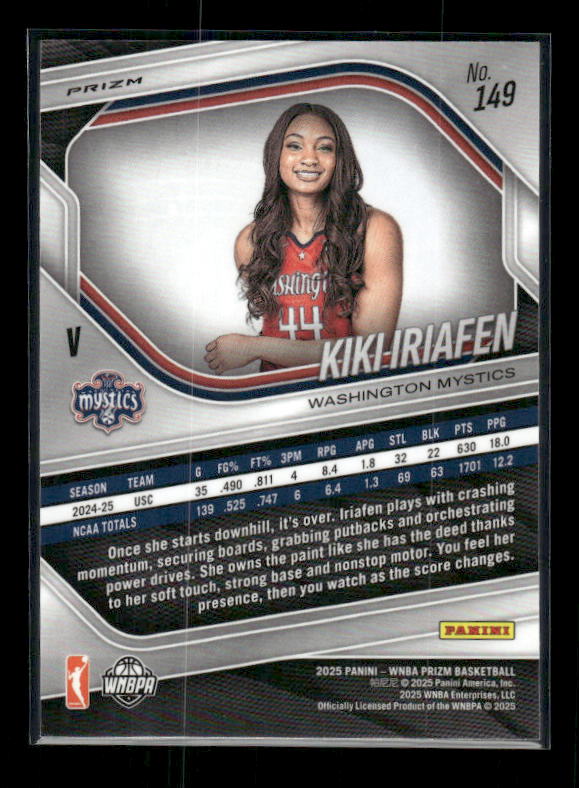 Kiki Iriafen - 2025 Prizm WNBA - WNBA Logo Prizm - Rookie Variation