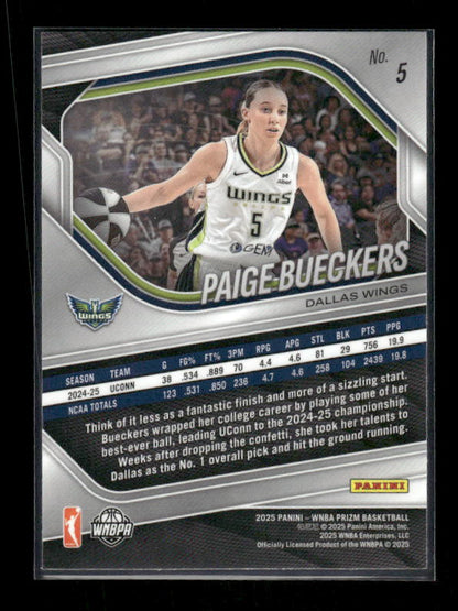 Paige Bueckers - 2025 Prizm WNBA - Rookie