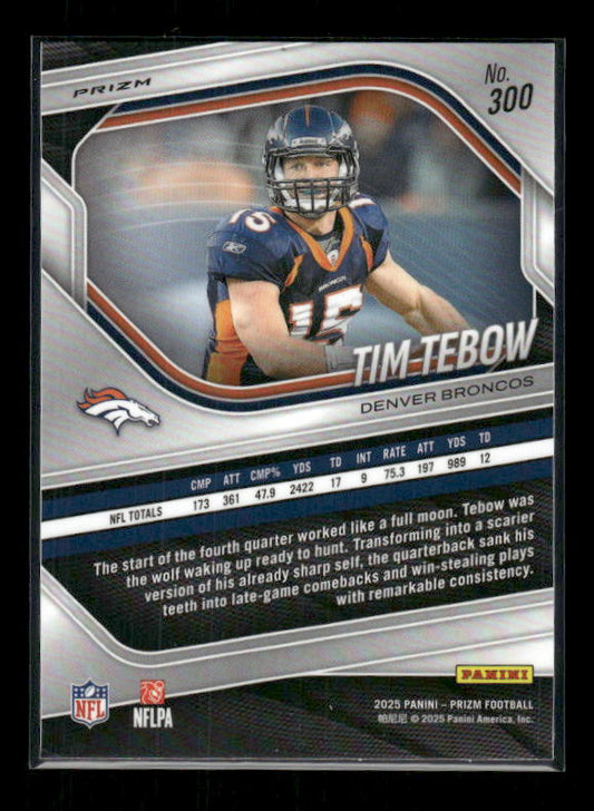 Tim Tebow - 2025 Prizm Football - White Disco