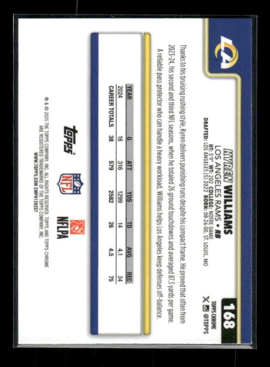 Kyren Williams - 2025 Topps Chrome Football - Football Leather Refractor