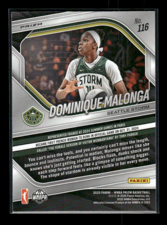 Dominique Malonga - 2025 Prizm WNBA - White Seismic - Rookie