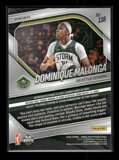 Dominique Malonga - 2025 Prizm WNBA - White Seismic - Rookie
