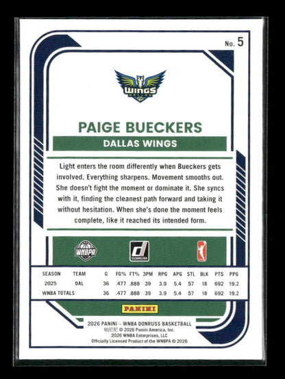 Paige Bueckers - 2026 Donruss WNBA - Holo