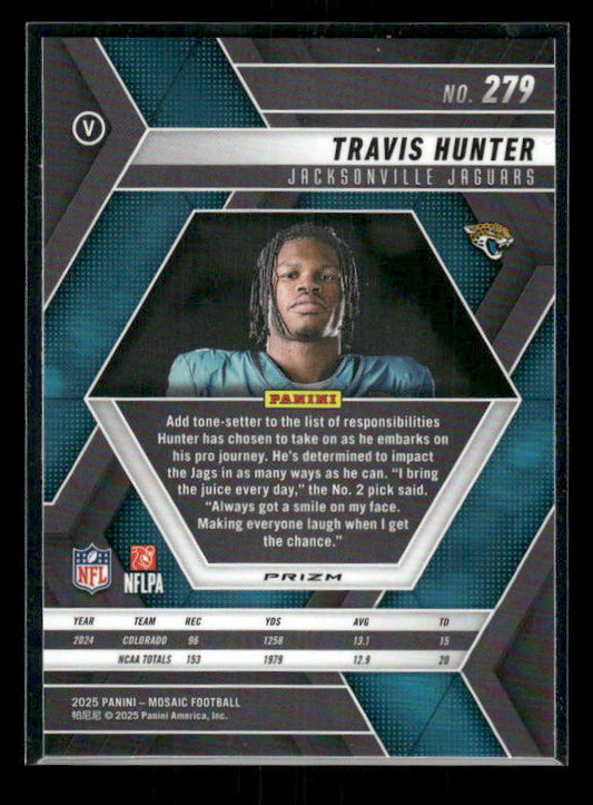 Travis Hunter - 2025 Mosaic Football - Green Mosaic - Rookie Variation