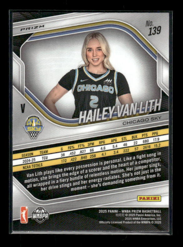 Hailey Van Lith - 2025 Prizm WNBA - Silver Prizm - Rookie Variation