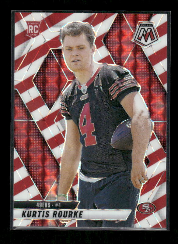 Kurtis Rourke - 2025 Mosaic Football - Red White Stripe - Rookie