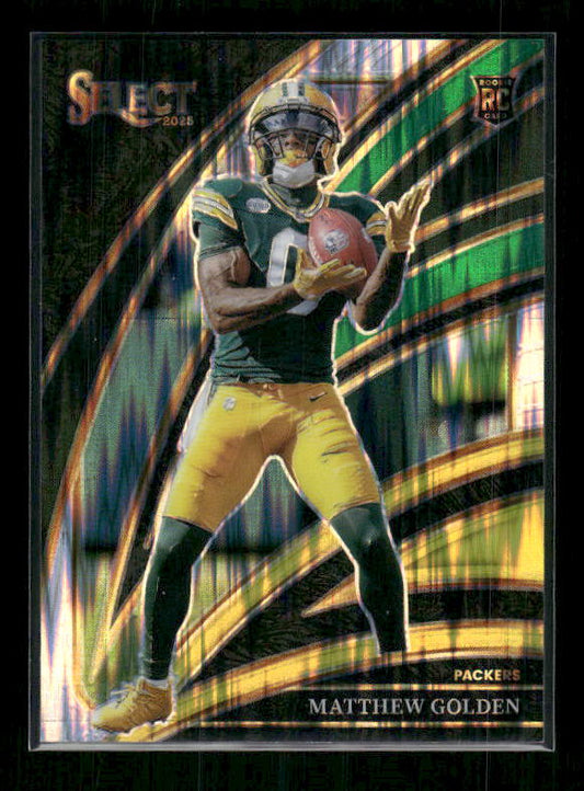 Matthew Golden - 2025 Select Football - Club Level Green & Yellow Shock - Rookie
