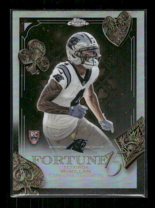Tetairoa McMillan - 2025 Topps Chrome Football - Fortune 15 Refractor - Rookie