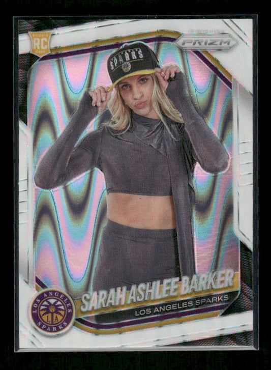 Sarah Ashlee Barker - 2025 Prizm WNBA - White Seismic - Rookie Variation