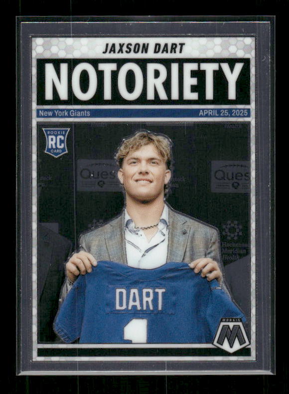 Jaxson Dart - 2025 Mosaic Football - Notoriety - Rookie