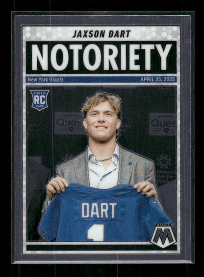 Jaxson Dart - 2025 Mosaic Football - Notoriety - Rookie