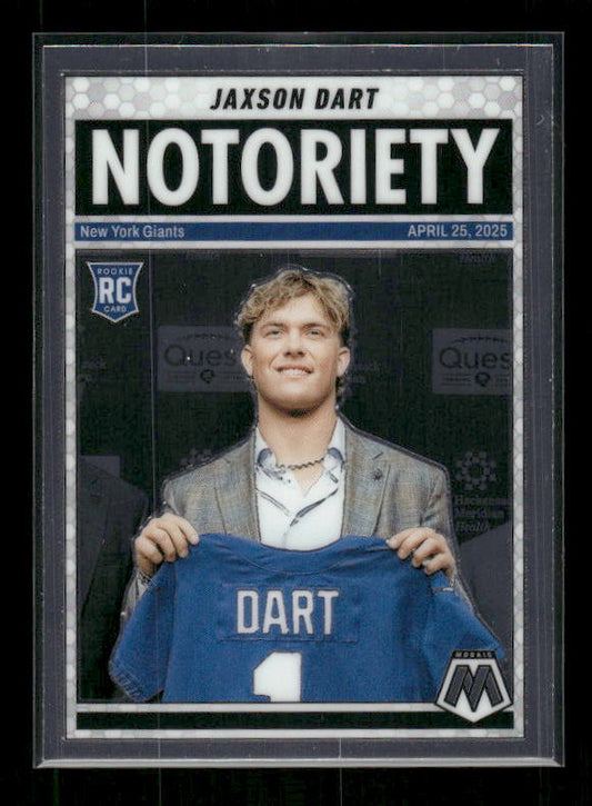 Jaxson Dart - 2025 Mosaic Football - Notoriety - Rookie