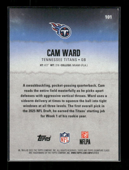Cam Ward - 2025 Signature Class Football - Rookie