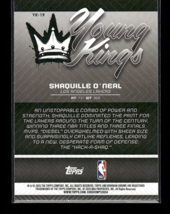 Shaquille O'Neal - 2025-26 Bowman Basketball - Young Kings