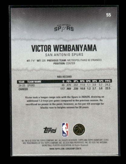 Victor Wembanyama - 2025/26 Topps Signature Class Basketball