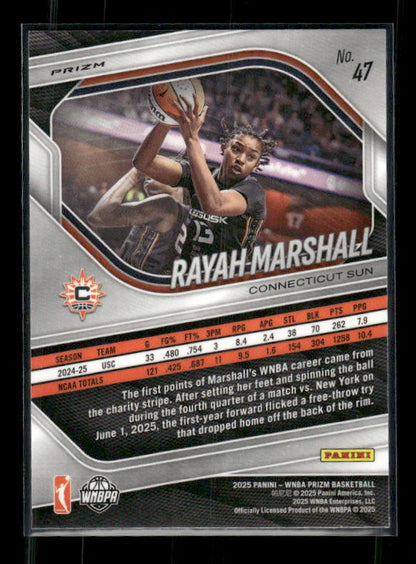 Rayah Marshall - 2025 Prizm WNBA - Ice Prizm - Rookie
