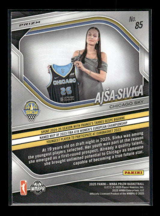 Ajsa Sivka - 2025 Prizm WNBA - White Seismic - Rookie Variation