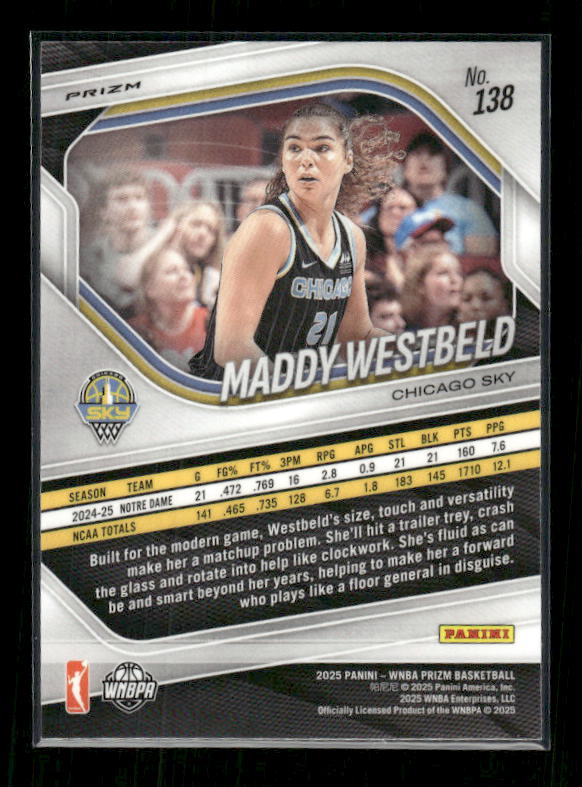 Maddy Westbeld - 2025 Prizm WNBA - Green Prizm - Rookie
