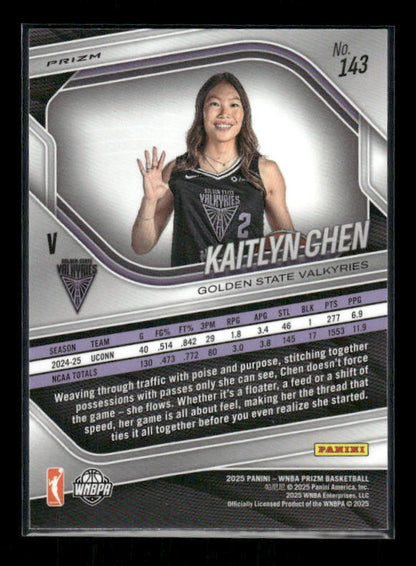 Kaitlyn Chen - 2025 Prizm WNBA - White Seismic - Rookie Variation