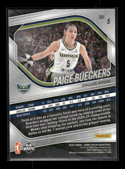 Paige Bueckers - 2025 Prizm WNBA - Rookie