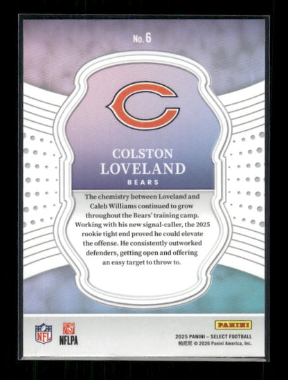 Colston Loveland - 2025 Select Football - Select Certified - Rookie