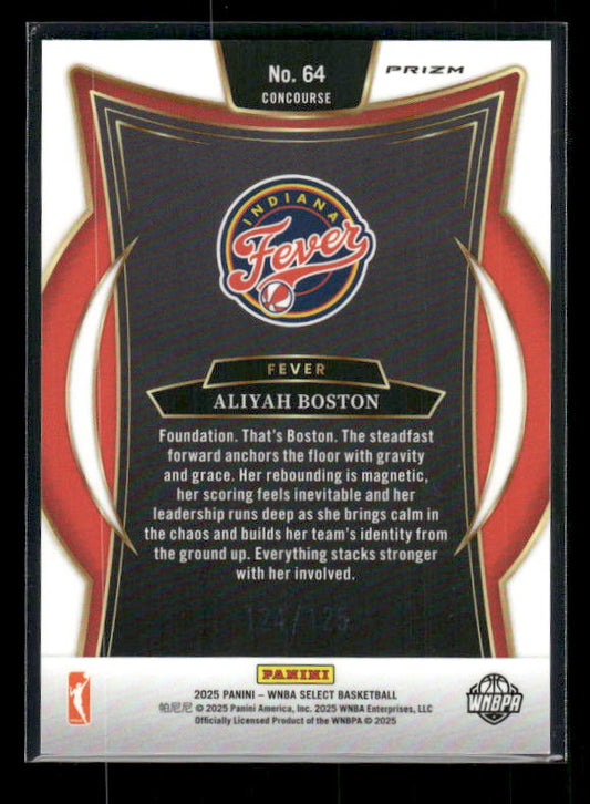 Aliyah Boston - 2025 Select WNBA - Blue Disco /125