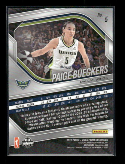 Paige Bueckers - 2025 Prizm WNBA - Rookie