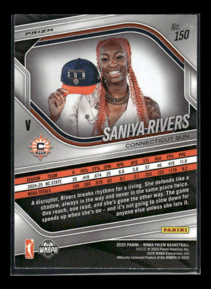 Saniya Rivers - 2025 Prizm WNBA - Blue Velocity - Rookie Variation