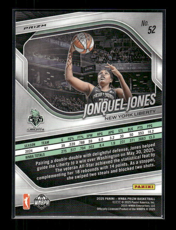 Jonquel Jones - 2025 Prizm WNBA - Ice Prizm