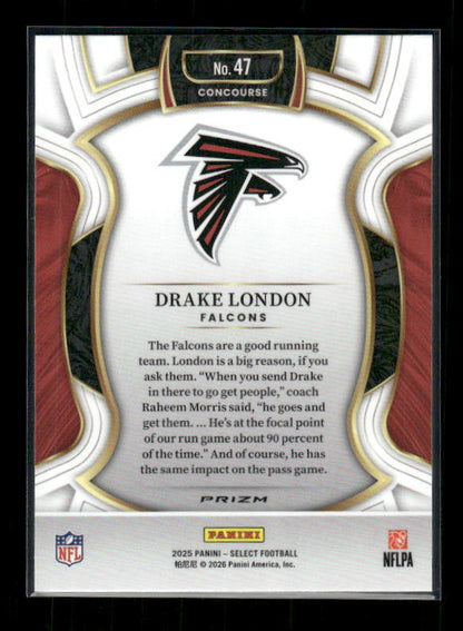 Drake London - 2025 Select Football - Red & Blue Shock