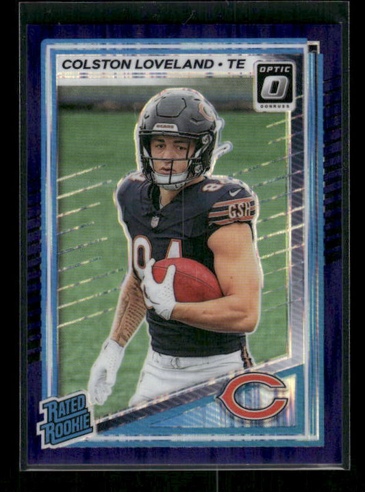 Colston Loveland - 2025 Optic Football - Purple Shock - Rated Rookie