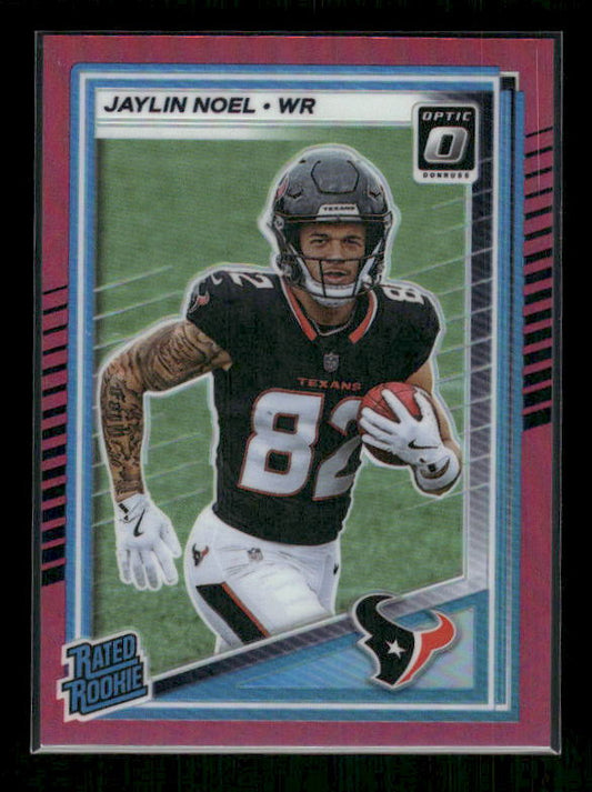 Jaylin Noel - 2025 Optic Football - Pink Prizm - Rated Rookie