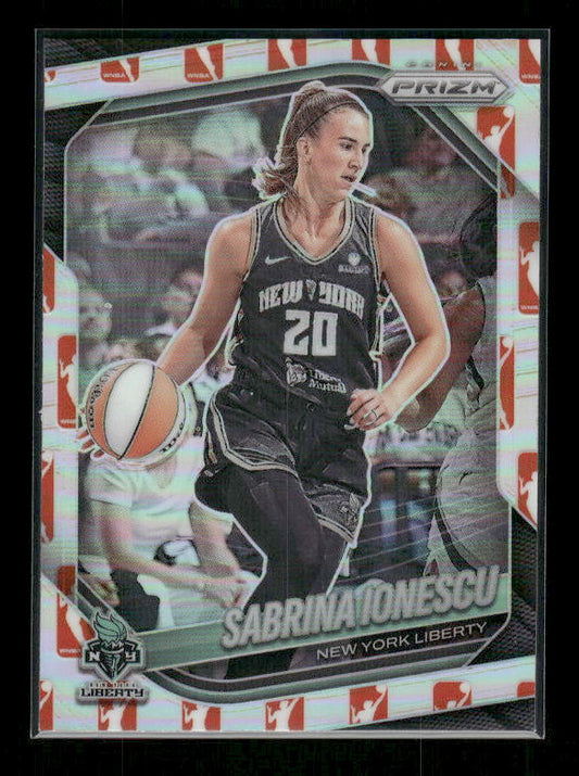 Sabrina Ionescu - 2025 Prizm WNBA - WNBA Logo