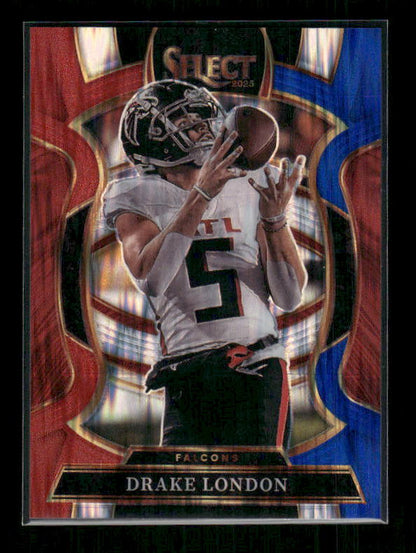Drake London - 2025 Select Football - Red & Blue Shock