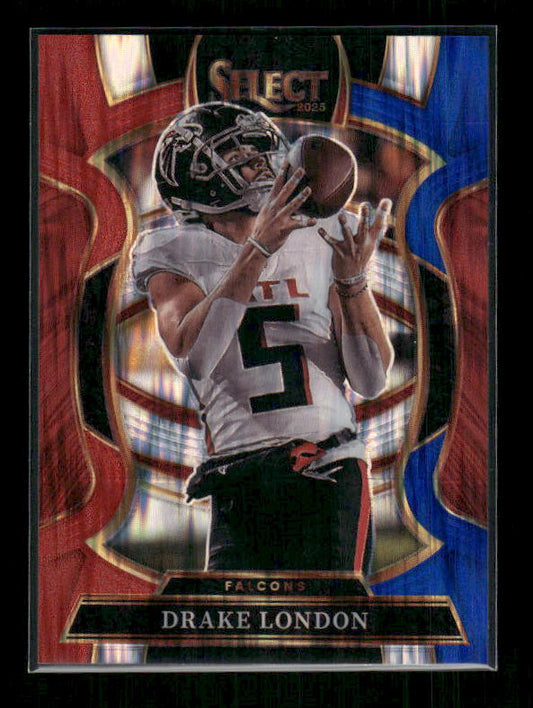 Drake London - 2025 Select Football - Red & Blue Shock