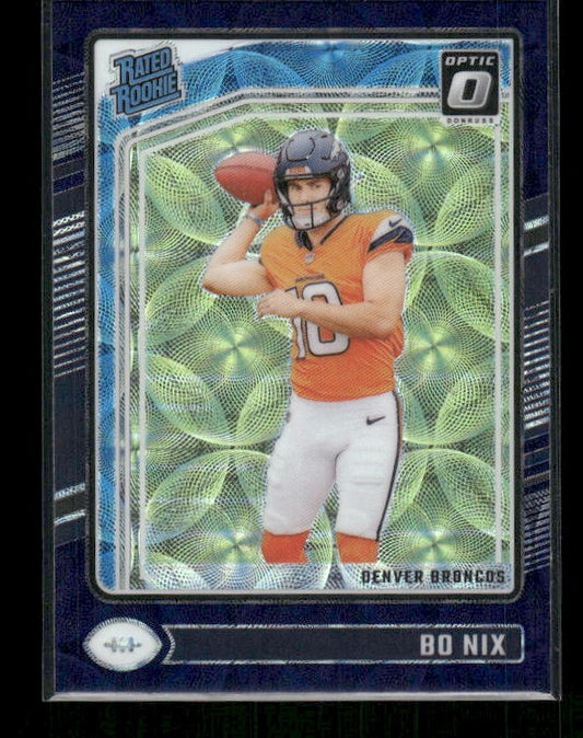 Bo Nix - 2024 Optic Football - Purple Scope - Rated Rookie