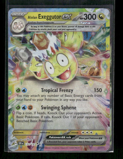 Alolan Exeggutor ex 2024 Scarlet & Violet: Surging Sparks #133/191 Double Rare