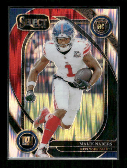 Malik Nabers - 2024 Select Football - Red & Black Shock - Club Level - Rookie