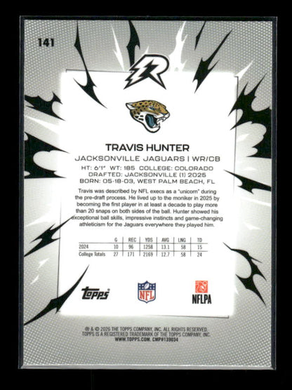 Travis Hunter - 2025 Resurgence Football - Sky Blue & Pink Shock - Rookie