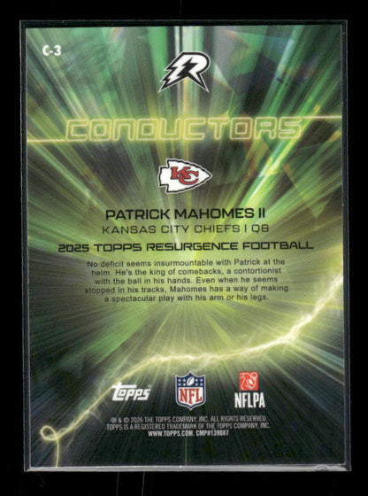 Patrick Mahomes II - 2025 Resurgence Football - Conductors