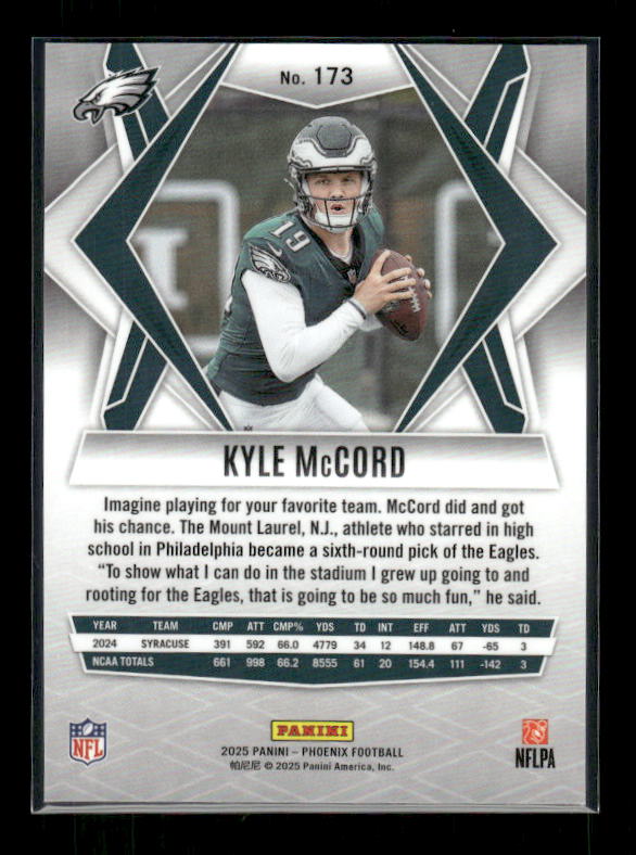 Kyle McCord - 2025 Phoenix Football - Hyper Prizm - Rookie
