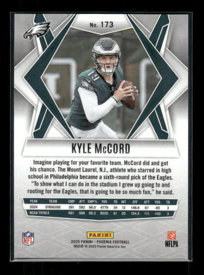 Kyle McCord - 2025 Phoenix Football - Hyper Prizm - Rookie