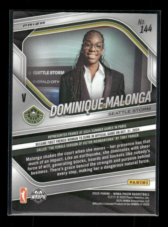 Dominique Malonga - 2025 Prizm WNBA - White Seismic - Rookie Variation