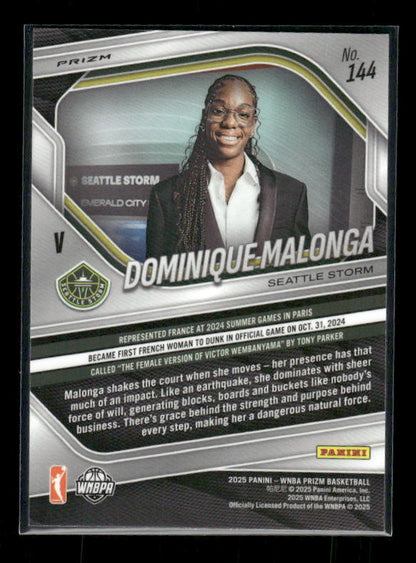 Dominique Malonga - 2025 Prizm WNBA - White Seismic - Rookie Variation