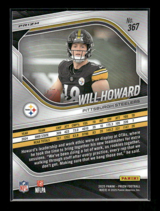 Will Howard - 2025 Prizm Football - White Disco - Rookie