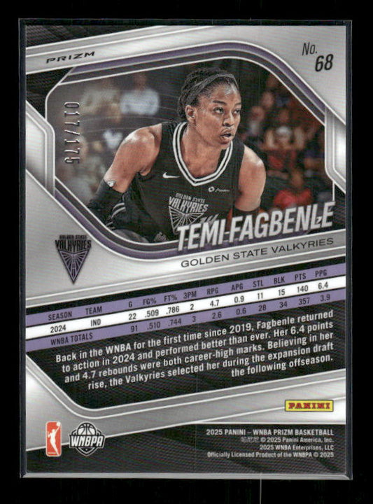 Temi Fagbenle - 2025 Prizm WNBA - Purple Seismic /175