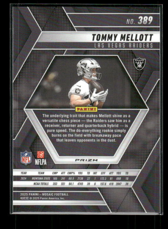 Tommy Mellott - 2025 Mosaic Football - Green Mosaic - Rookie