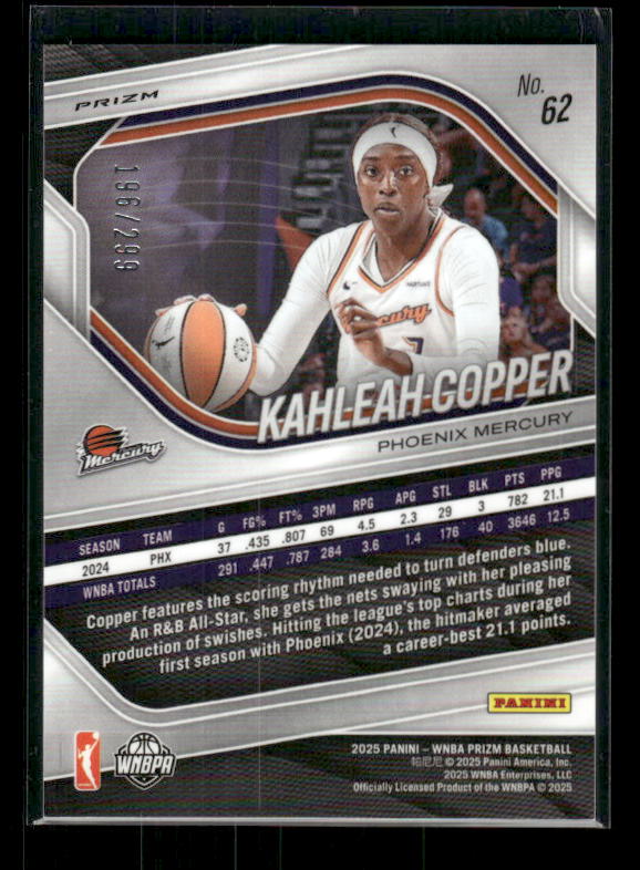 Kahleah Copper - 2025 Prizm WNBA - Red Pulsar /299