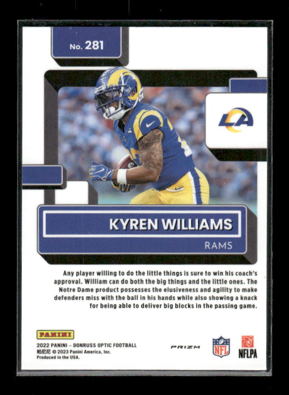 Kyren Williams - 2022 Donruss Optic - Purple Shock - Rated Rookie
