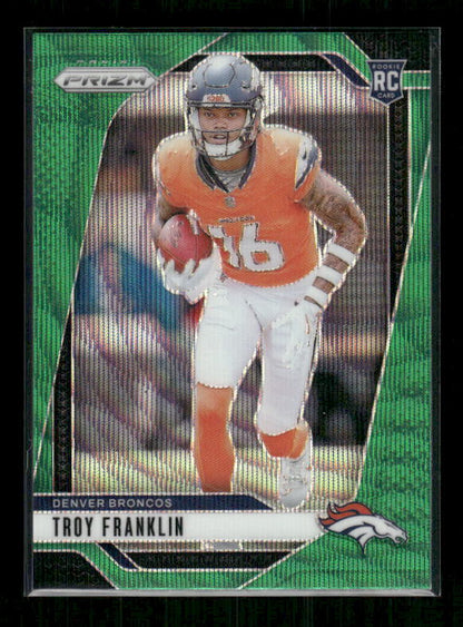 Troy Franklin - 2024 Panini Prizm - Green Wave Prizm - Rookie